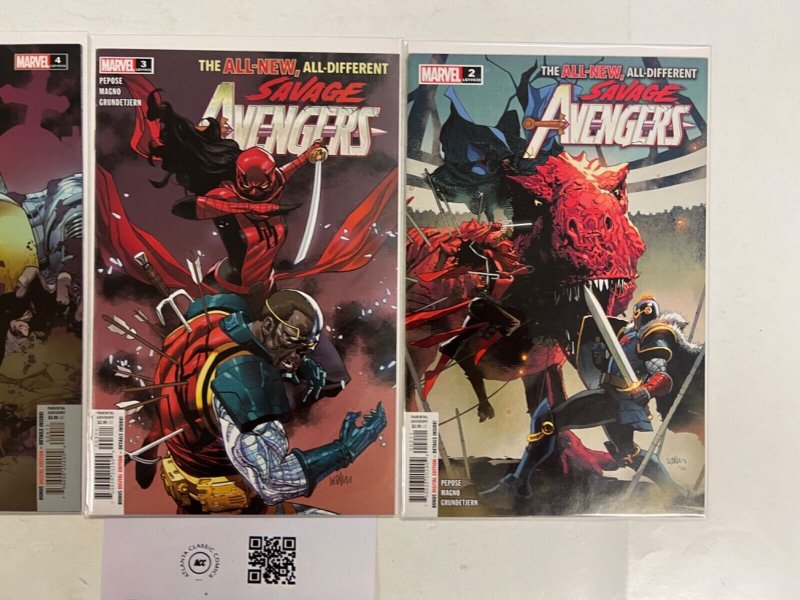 3 Savage Avengers Marvel Comic Books # 2 3 4 Avengers Defenders Thor 89 JS64