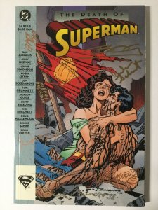 Death Of Superman Near Mint Nm Tpb Softcover Sc 10x Signed Swan Jurgens Dc Comic