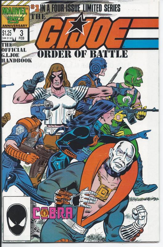 G. I. Joe  #3 Order of Battle Feb, 1987 - Copper Age - (NM)