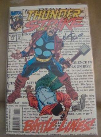 MARVEL COMICS THUNDERSTRIKE #11 SIGNED BY COMIC LEGEND KEITH POLLARD W/COA