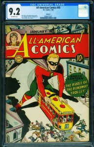 All-American Comics #55 CGC 9.2 HAWKEYE PEDIGREE Green Lantern 0046077007