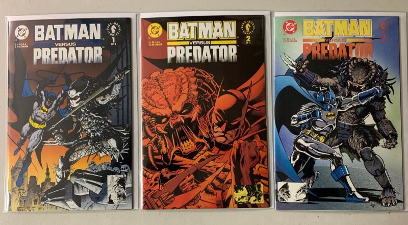 Batman vs. Predator set #1-3 direct 3 diff 8.0 (1991-92)