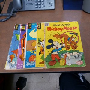 Mickey Mouse 5 Issue Bronze Silver Age Gold Key Comics Lot Run Set Collection