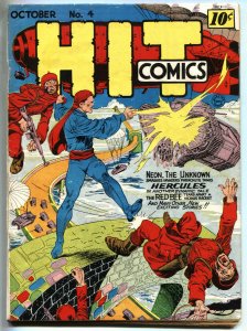 Hit Comics #4 1940 RED BEE - LOU FINE -Golden-Age comic book