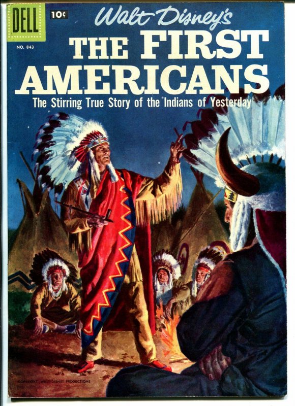 First Americans #1843 1957-Dell-Walt Disney-Jesse Marsh-Indians-VF+