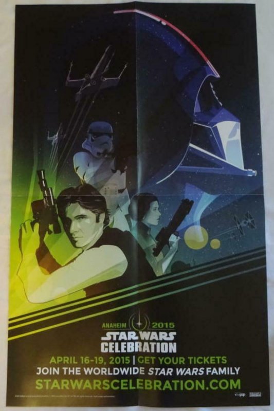 STAR WARS CELEBRATION Promo Poster , 15 x 24, 2015, LUCAS FILMS,  Unused 043