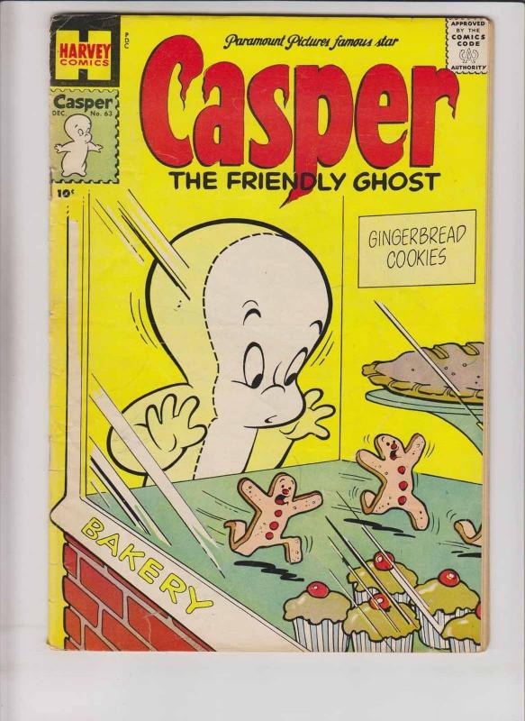 Casper the Friendly Ghost #63 GD december 1957 - silver age harvey comics