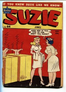 Suzie #64 1948-Archie-Katy Keene-steam bath-spicy poses-swimsuits G