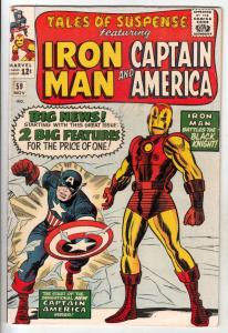 Tales of Suspense #59 (Nov-64) FN/VF+ High-Grade Iron Man, Captain America