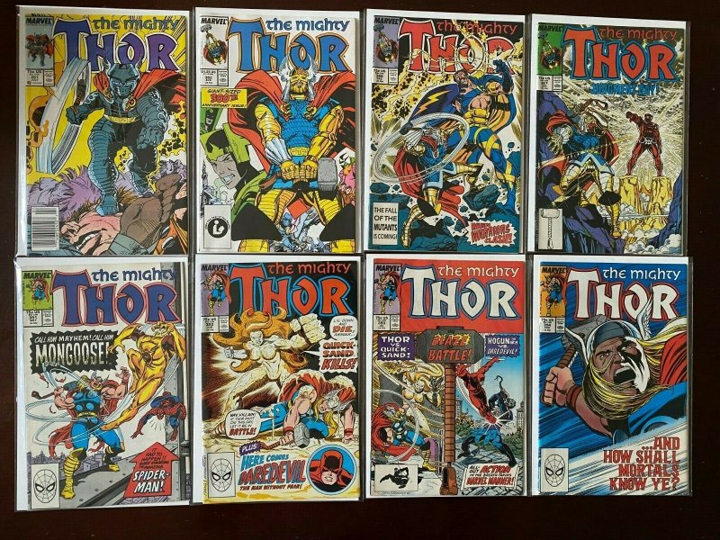 Thor copper age comic lot 19 diff from:#376-398 avg 7.0 (1987-88)