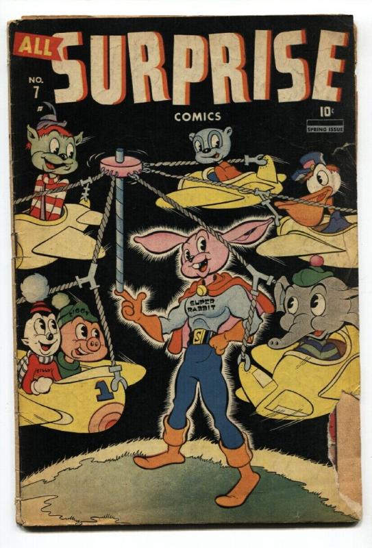 ALL SURPRISE #7-1945-SUPER RABBIT-RARE TIMELY g