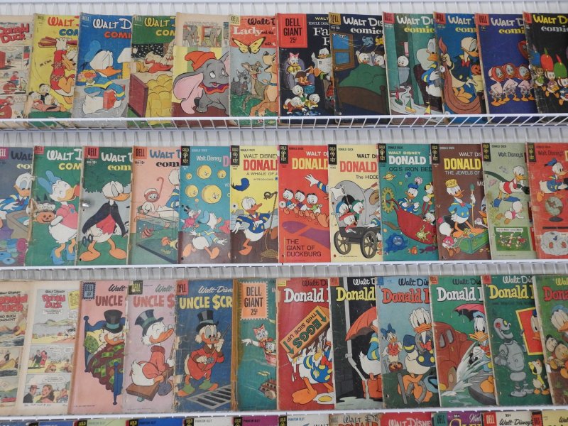 Huge Lot 150+ Cartoon Comics W/ Uncle Scrooge, Donald Duck, +More! See desc