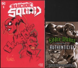 Suicide Squad #1 - Signed/Remarked by Eddie Nunez - With COA - 2020