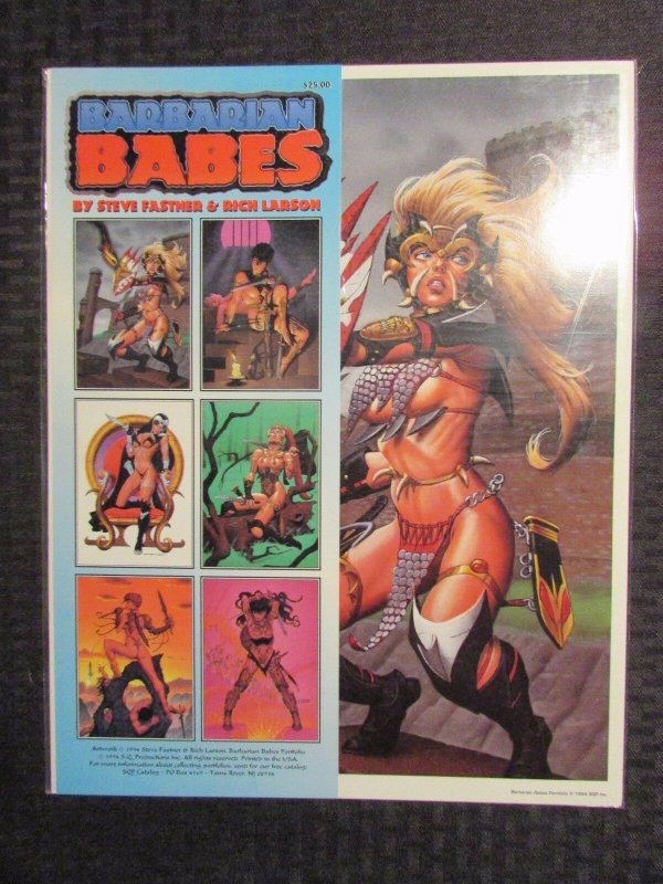 1994 BARBARIAN BABES Portfoli by Fastner Larsen 6 Color Prints 11x14 NM 9.4 SQP