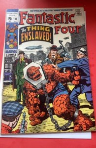 Fantastic Four #91 (1969) The thing enslaved