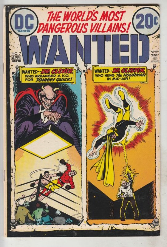 Wanted #7 (Apr-73) VF High-Grade Hourman, Johnny Quick