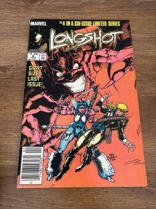 Longshot # 6 VF- 1st Print Marvel Comic Book Limited Series X-Men 24 J386