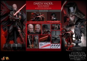 Hot Toys Sideshow Darth Vader Battle Damaged Deluxe 1/6 Scale Figure