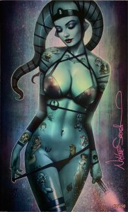 ZIRTY GIRLZ  TATTED TWILEK COSPLAY SZERDY “METAL” SIGNED NICE VARIANT W/COA NM.