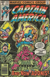 Captain America #243 ORIGINAL Vintage 1980 Marvel Comics 