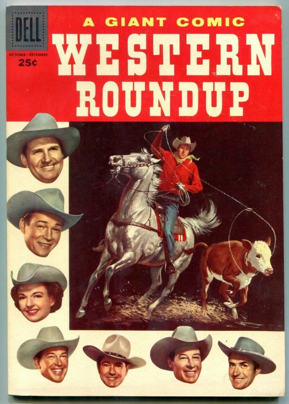 Western Roundup #16 1954-Dell Giant-Roy Rogers Dale Evan VF | Comic ...