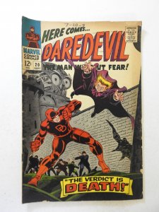 Daredevil #20 (1966) GD/VG Condition moisture stains, ink fc