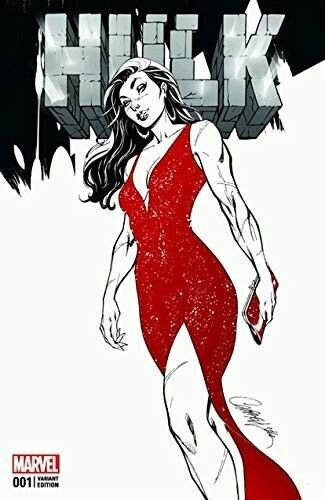 AMAZING SPIDER-MAN #23 & HULK #1  (2017) CAMPBELL B&W & RED CONNECTING VARIANT.