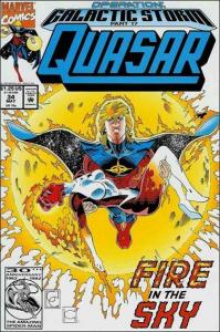 Marvel QUASAR #34 VF #3 On Cover