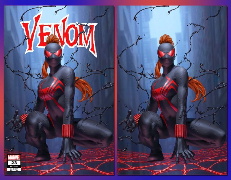 Venom #23 (2023) HOT! 1st VENOM BLACK WIDOW T.D./VIRGIN VARIANT SET! Spiderman