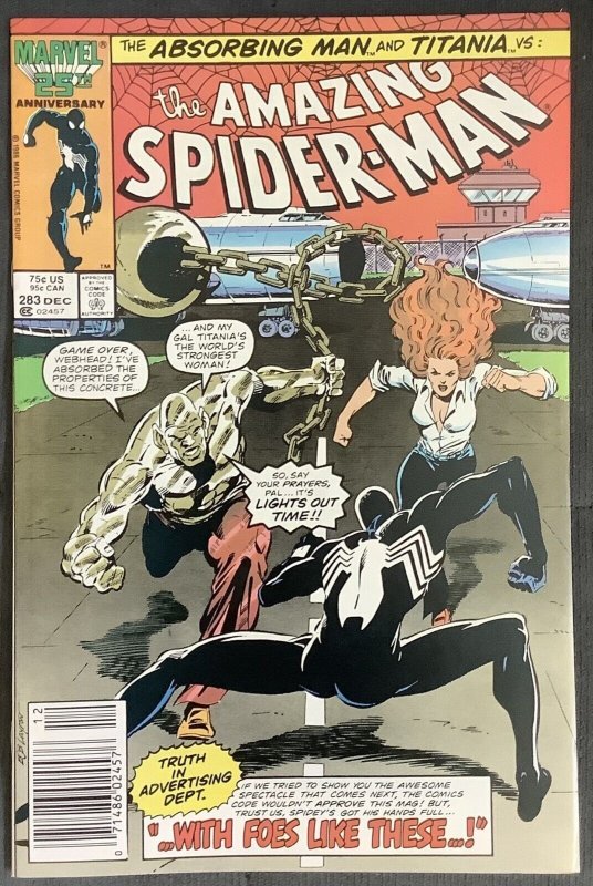Amazing Spider-Man #283 Newsstand Edition (1986, Marvel) NM/MT