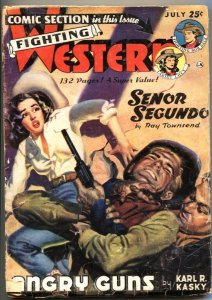 FIGHTING WESTERN-JULY 1950-TROJAN PUB-SPICY GOOD GIRL ART-LARIAT LUCY COMIC S...