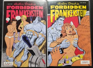 Forbidden Frankenstein #1-2 Set / Run Eros Comix (1991) VF Condition RARE