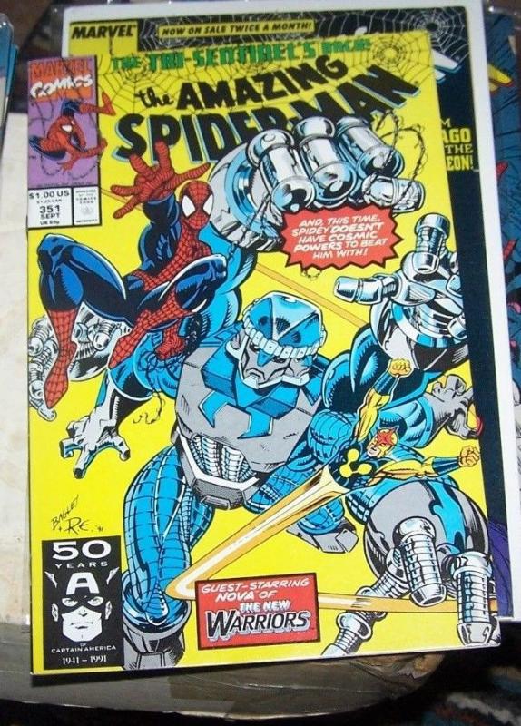 Amazing Spider-Man # 351 (Sep 1991, Marvel) new warriors nova