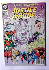 Justice League Europe #50 1993 DC 8.0 Newsstand Power Girl Wonder Woman Comic