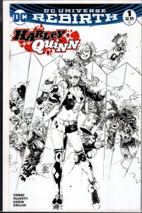Harley Quinn #1 Scorpion Comics Black and White Cover (2016) Harley Quinn