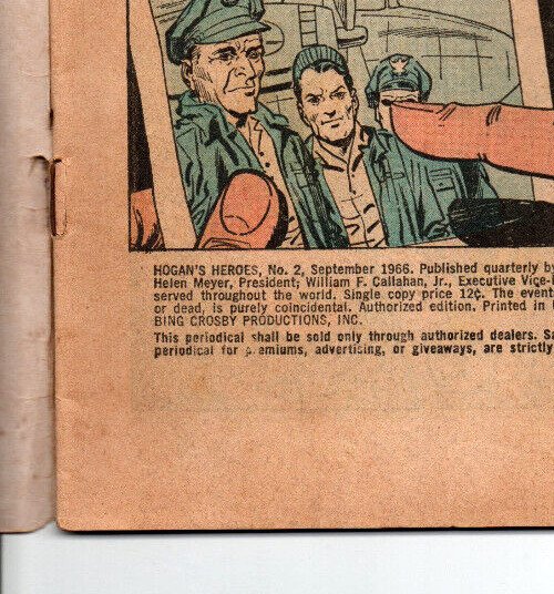 Hogan's Heroes #2 - Klink Schultz Hogan photo cover - Dell - 1966 - (-VG)