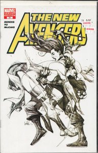 New Avengers #31 Sketch Cover (2007) Elektra