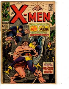 (Uncanny) X-Men # 38 GD Marvel Comic Book Beast Cyclops Angel Jean Grey RH2