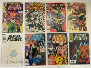 Alpha Flight #2-110 lot Marvel 50 pieces average 7.0 (range 6-8) (1983 to 1992)