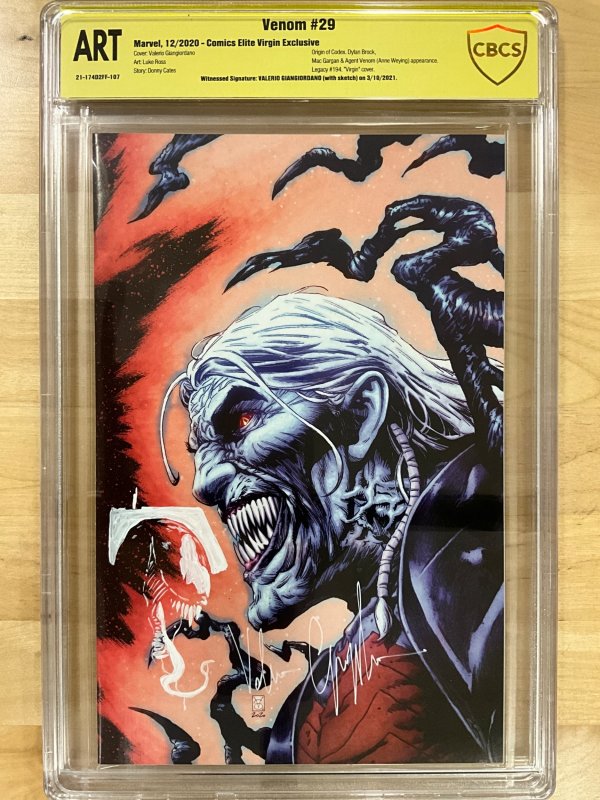 Venom #29 Giangiordano Cover B (2020) CBCS Sketched & Signed by Giangiordano