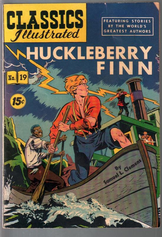 Classics Illustrated #9-HRN 89-Huckleberry Finn Samuel L. Clemens-VG-