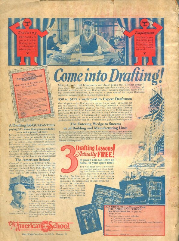 AMAZING STORIES JULY 1928-H.G. WELLS-HUGO GERNSBACK-G+