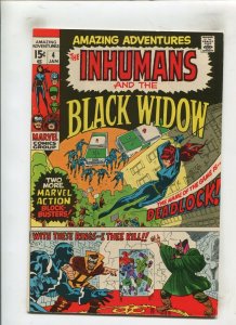 AMAZING ADVENTURES #4 (8.5) KIRBY INHUMANS, BLACK WIDOW!! 1970