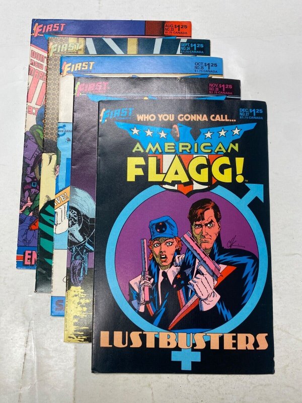 5 American Flagg! #23 24 25 26 27 FIRST comic book 57 KM41