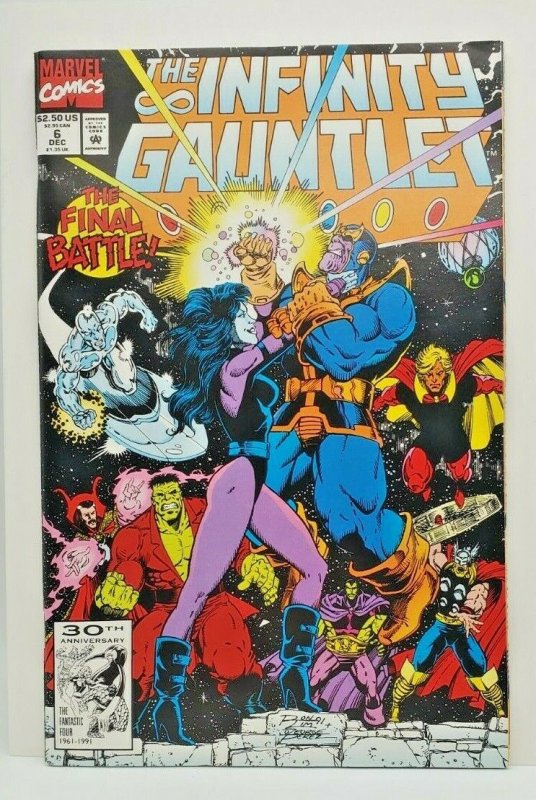 INFINITY GAUNTLET #6 Starlin, George Perez, Thanos  NM/Mint  Like factory new