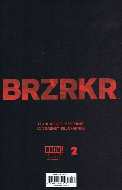 BRZRKR #2 2021 Boom Comics Rafael Grampa Cover