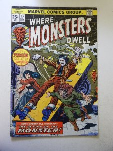 Where Monsters Dwell #32 (1974) VG+ Condition