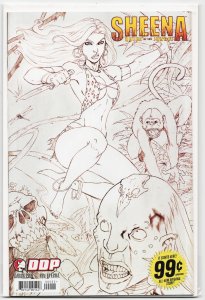 Sheena: Queen of the Jungle 99¢ Special Cover B - Tim Seeley sketch (2007) Sheena