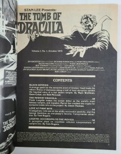 Tomb of Dracula Vtg 1979 Horror Monster Magazine #1 Black Genesis Stan Lee NoML