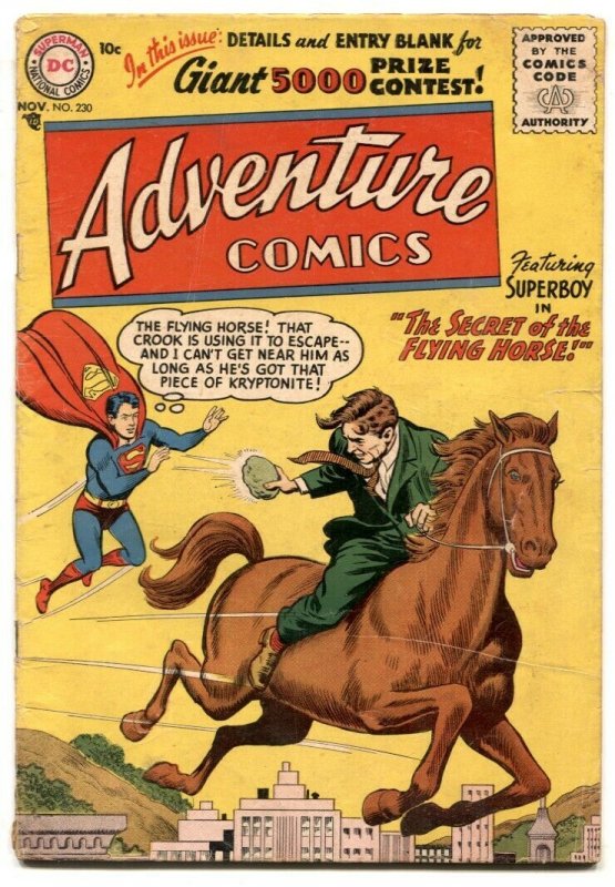 Adventure Comics #230 1956-SUPERBOY-Green Arrow- Aquaman VG